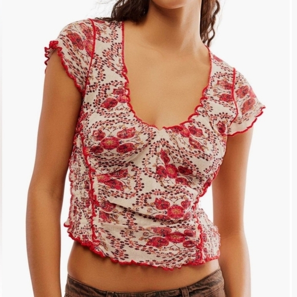 Free People Tops - Free People Oh My Baby Tee Size Large.